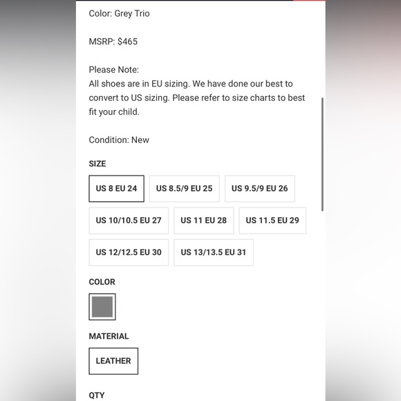 New $495 Buscemi kids shoes size 29 white trio - Picture 12 of 12